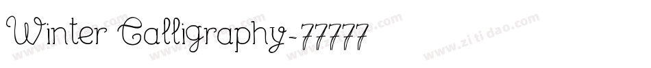 Winter Calligraphy字体转换